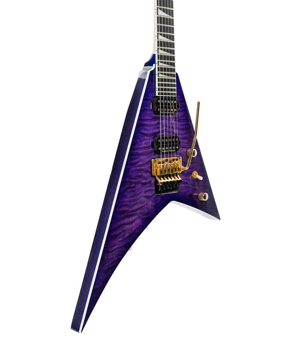 Pre-Owned Jackson Pro Series Rhoads RR24Q Electric Guitar - Transparent Purple | Used