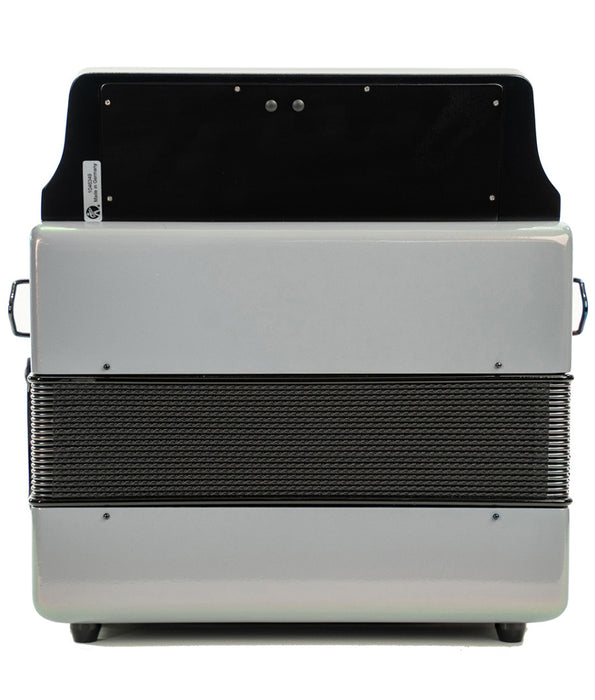 Pre-Owned Hohner Corona C-II FBE Diatonic Accordion - Silver Rainbow