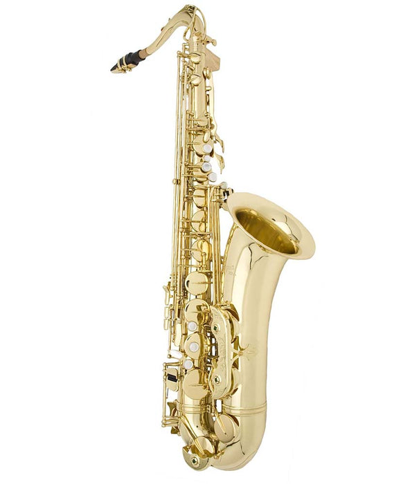 Antigua Winds X/P Bb Tenor Saxophone, Yellow Brass, Ribbed Construction, w/ Case