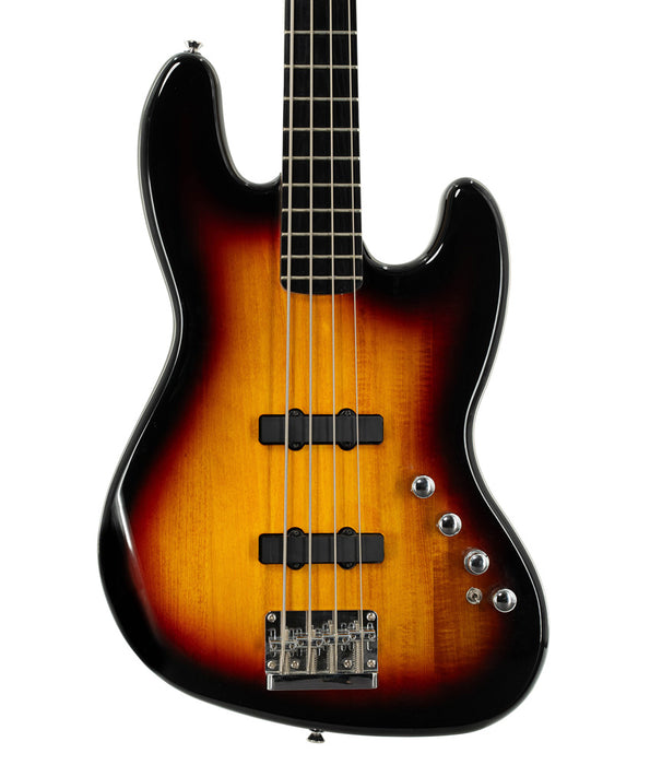 Squier Deluxe Jazz Bass Active IV Electric Bass Guitar - 3-Color Sunburst | Used