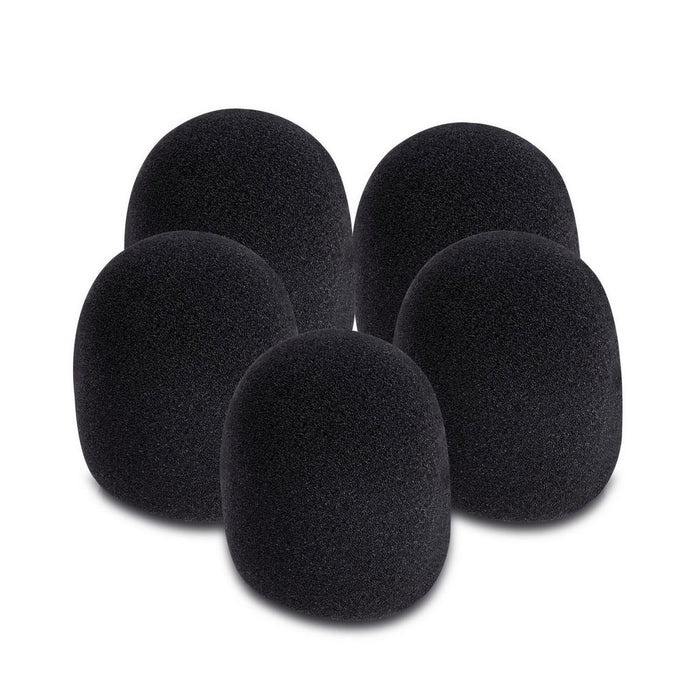 On-Stage ASWS58B5 Black Windscreen 5-Pack