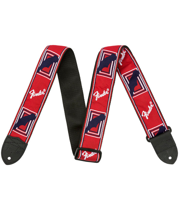 Fender Monogrammed Guitar Strap - Red/White/Blue | New