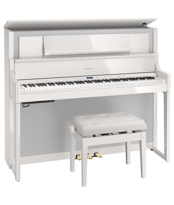 Roland LX708 Digital Piano Kit w/ Bench - Polished White