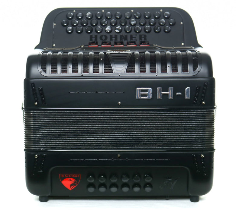 Hohner Anacleto BH-1 Black Hawk Regular 5-Switch EAD Accordion - Matte Black
