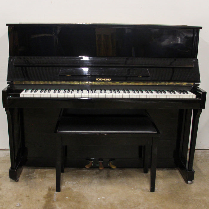 Nordheimer Polished Ebony Studio Piano