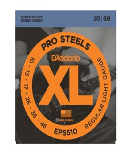 D'Addario EPS510 ProSteels, Regular Light, 10-46 Electric Strings