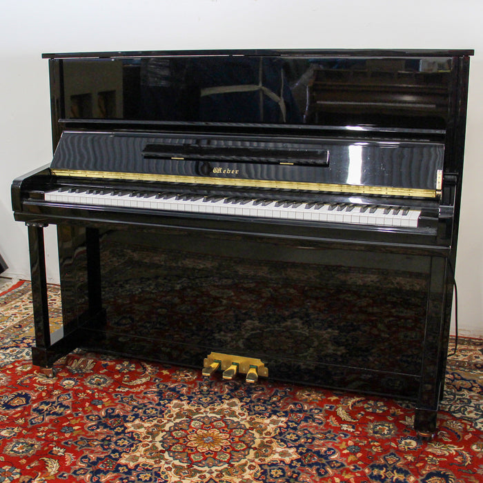 Weber WE-48 Polished Ebony Studio Piano w bench