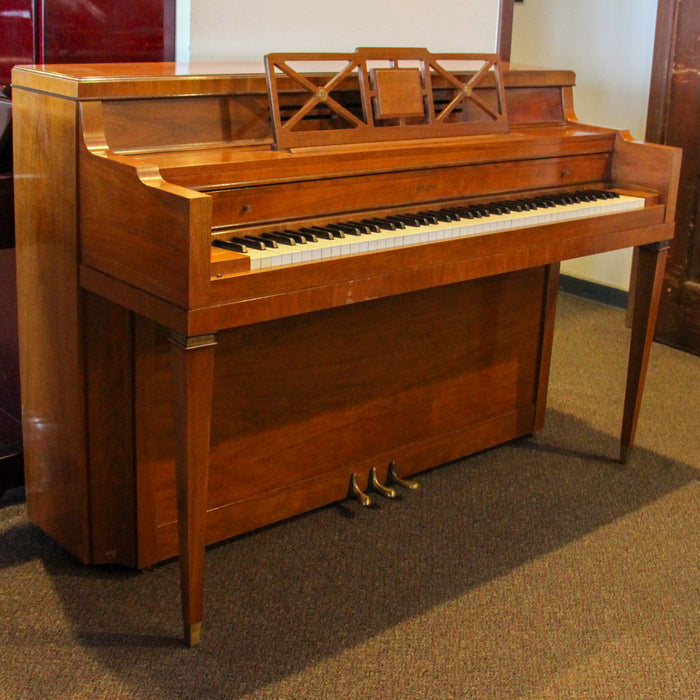 Everett Upright Furniture Console Piano | Walnut Finish