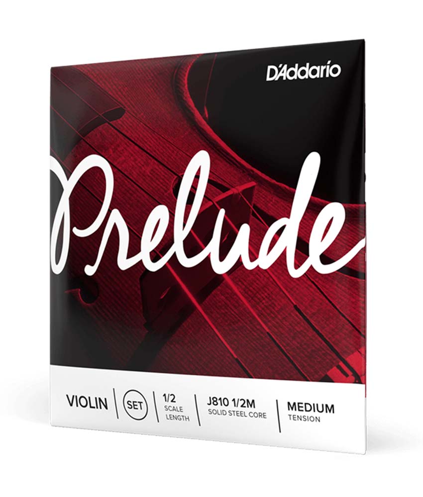 D'Addario Prelude Violin String Set, 1/2 Scale, Medium Tension
