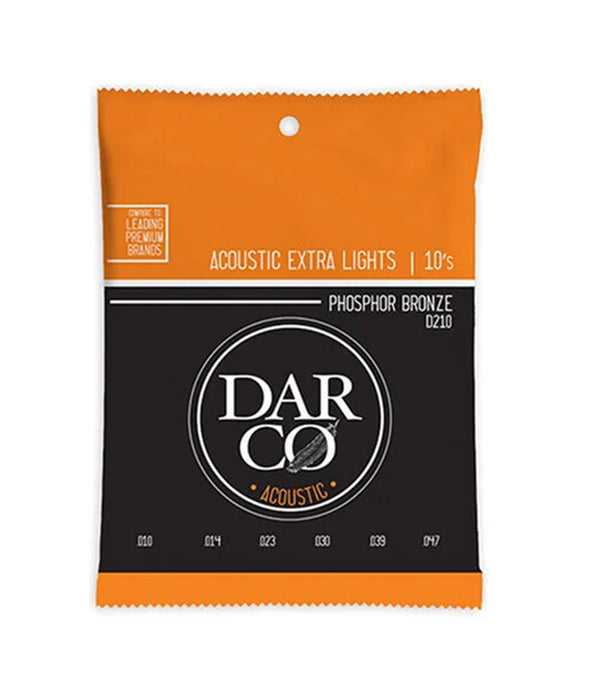 Martin Darco 210 Phosphor Bronze Acoustic Guitar Strings - 10's (Extra Light) | New