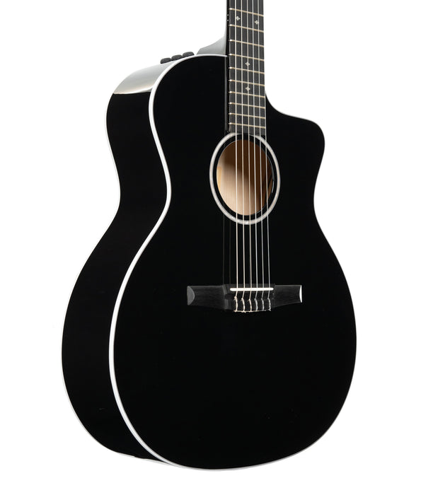 Taylor 214ce-N DLX Special Edition Nylon-String Acoustic-Electric Guitar - Black