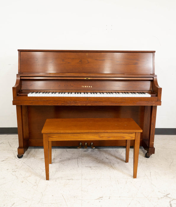 Yamaha P22 Upright Piano (2002) | Satin Walnut | Serial No. 282839 | Used