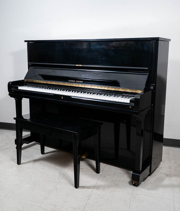 1996 Young Chang U121 Upright Piano | Polished Ebony | 48" | Used