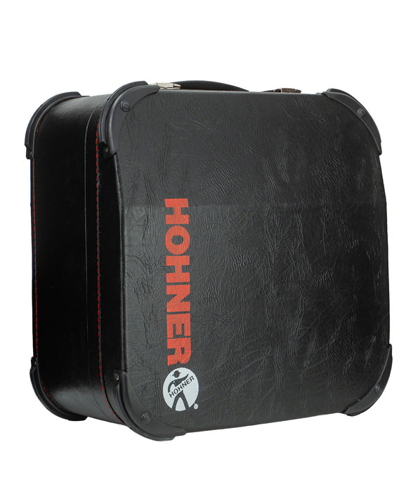 Hohner Anacleto Rey Aguila Two Tone Compact FBE/GCF Accordion - Black and Silver