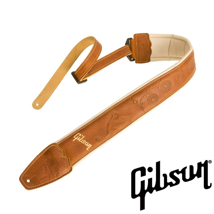 Gibson Montana Leather Guitar Strap with Memory Foam Pad | New
