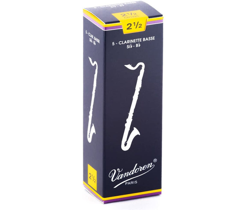Vandoren CR1225 Bass Clarinet Reeds Size 2.5