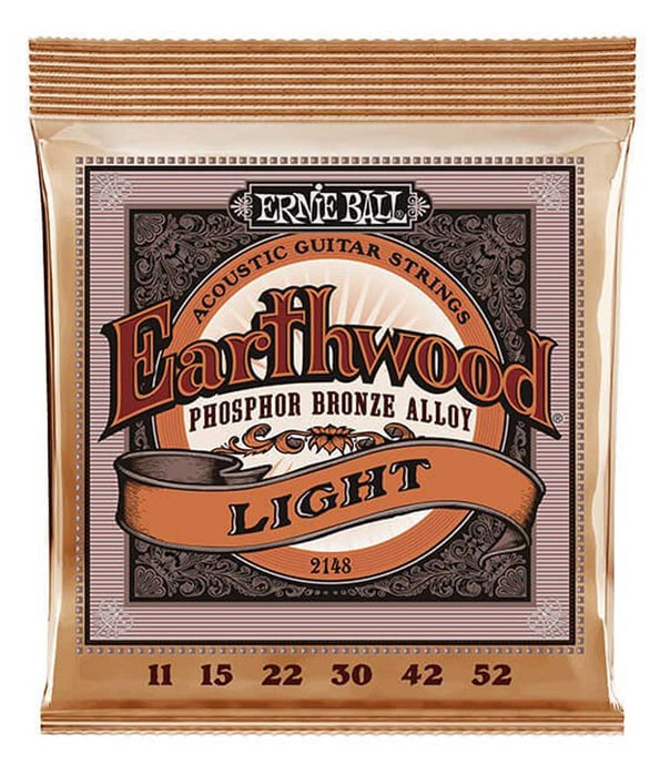 Ernie Ball Earthwood Light Phosphor Bronze Acoustic Guitar Strings - 11-52 Gauge