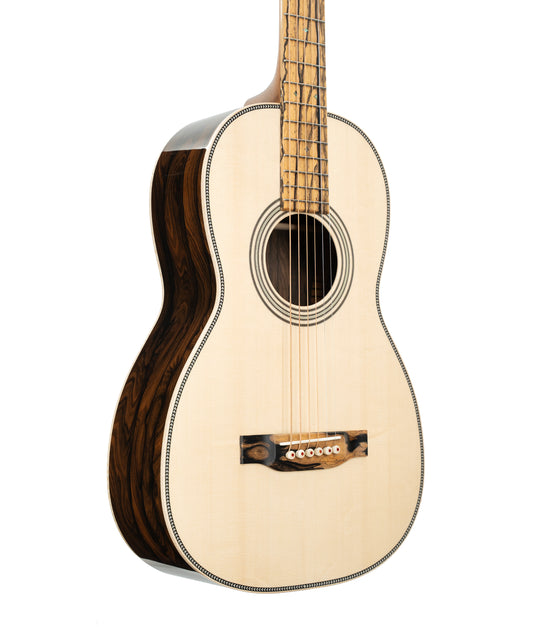 Martin Custom Shop Size 2 Acoustic Guitar Italian Spruce/Ziricote with Pale Moon Ebony Fretboard and Bridge
