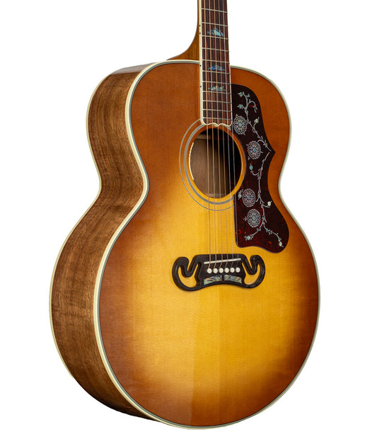 Gibson SJ-200 Elegant Koa Acoustic-Electric Guitar - Honey Burst