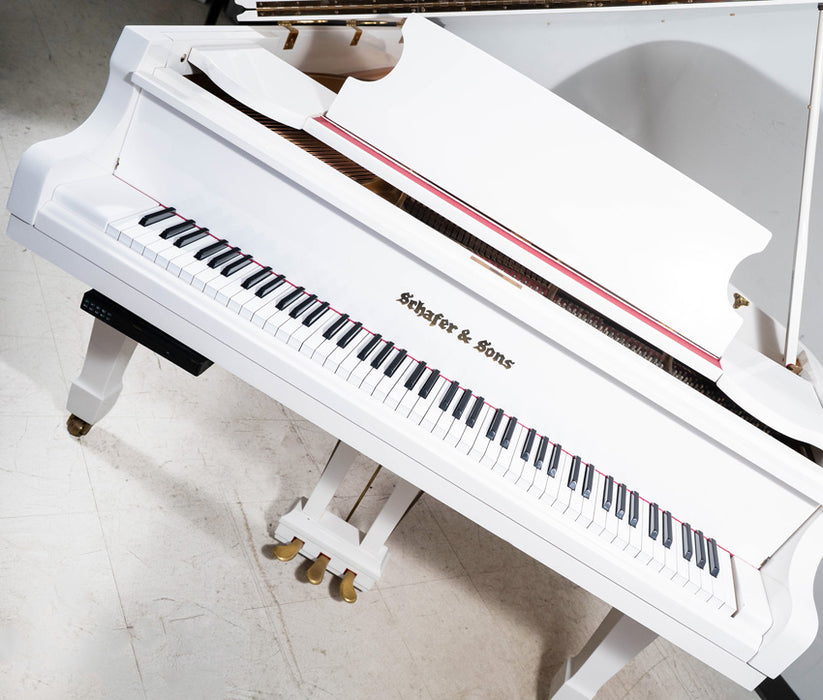 Schafer & Sons SS-59 Player Grand Piano | Polished White | 1988 | Used