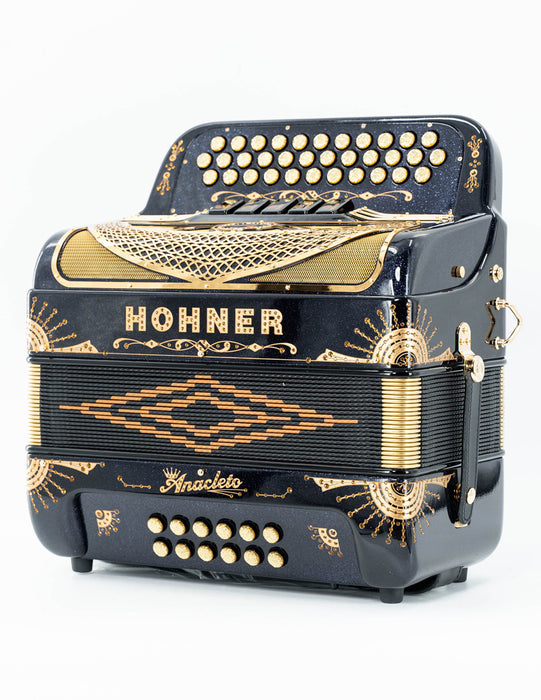 Hohner Anacleto Rey Del Norte Compact FBE Accordion - 5 Switch- Black | New