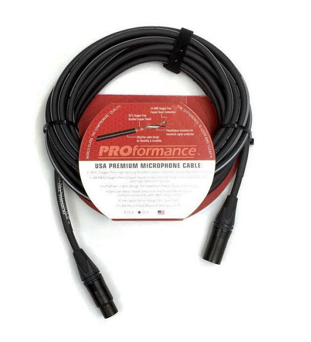 Proformance 25' USA Premium Microphone Cable