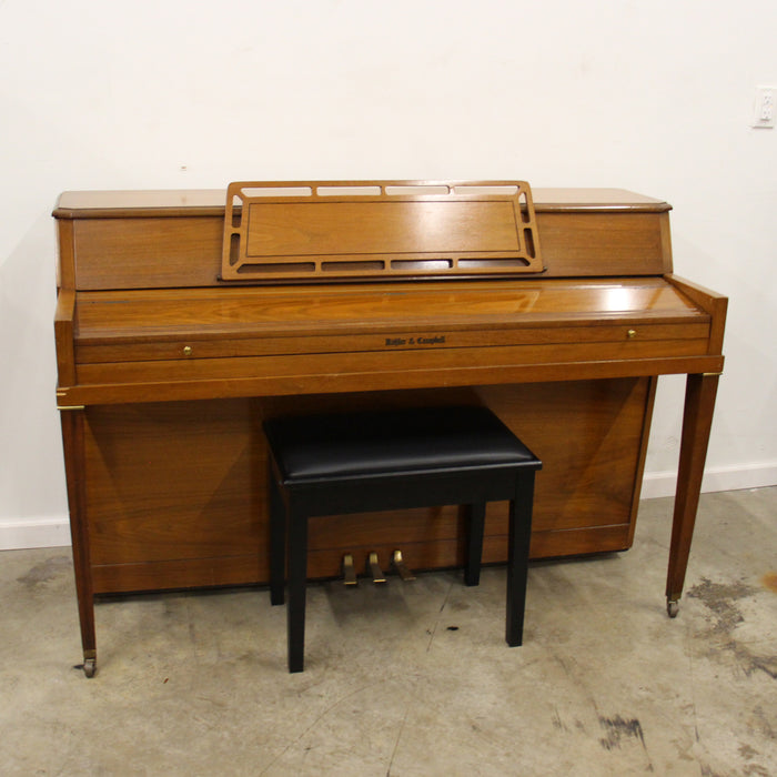 Kohler & Campbell Polished Walnut Spinet Piano