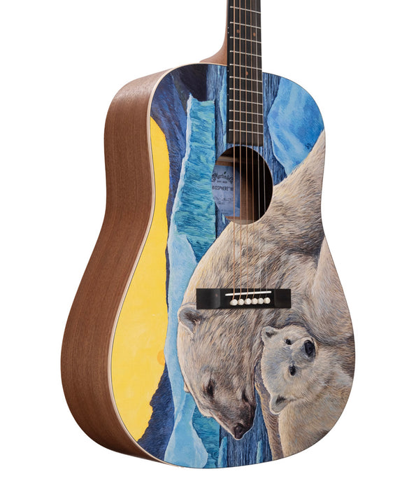 Martin D Biosphere III Acoustic Guitar - Printed Top with Polar Bear Theme | New