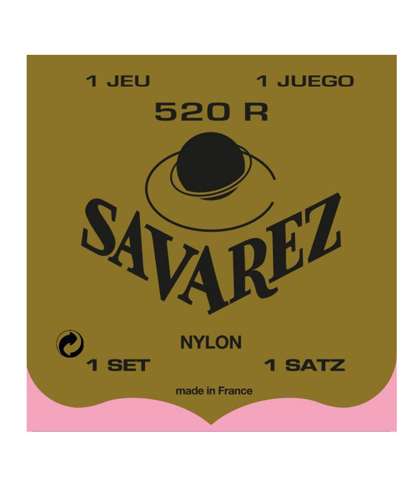Guitar Strings, Savarez, Savarez 520 R High Tension Classical Guitar  Strings - Red Card