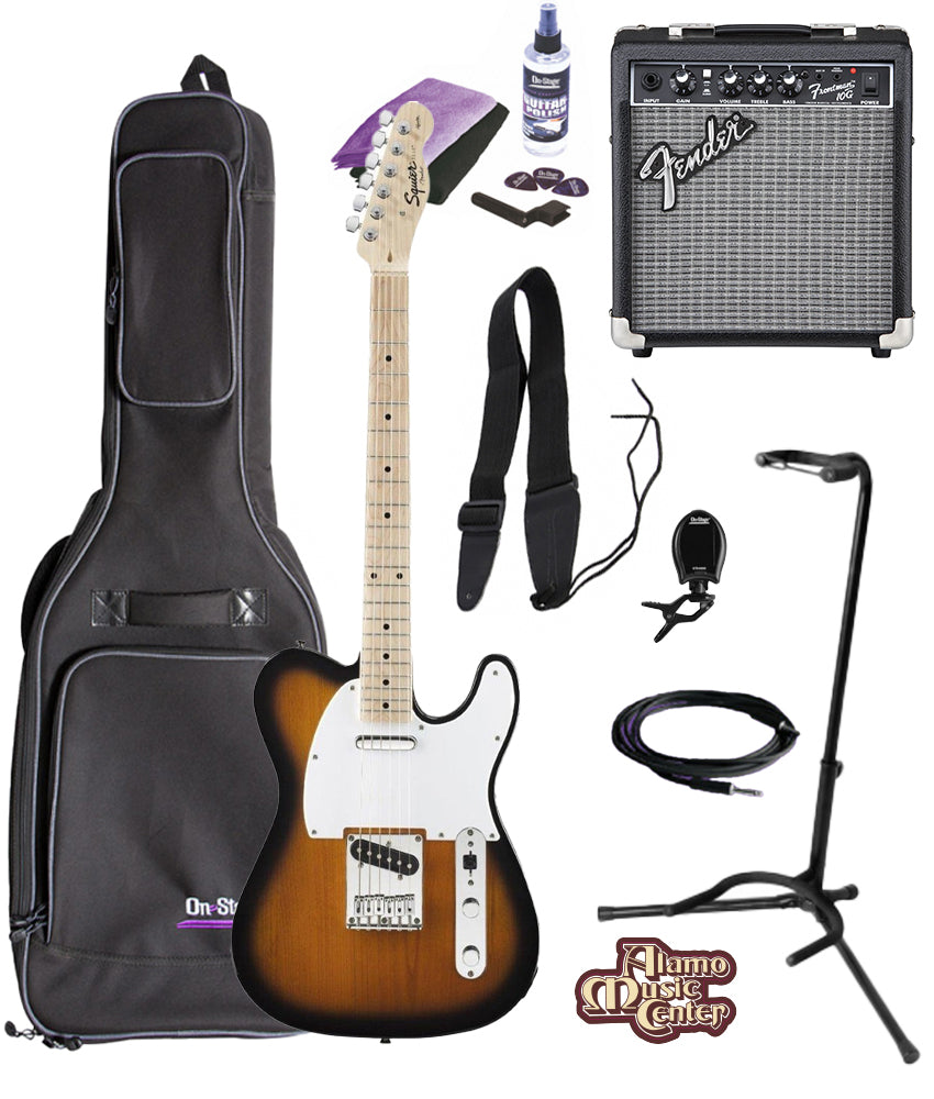 Squier by Fender Affinity Telecaster, 2-Tone Sunburst Bundle w