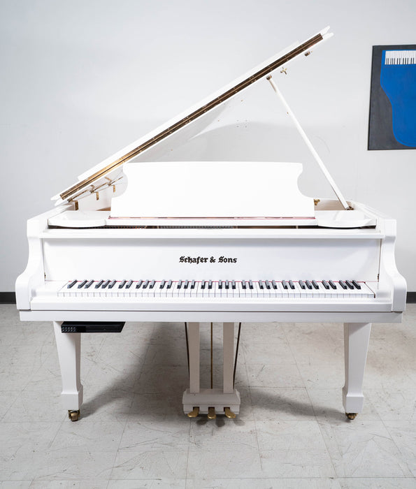 Schafer & Sons SS-59 Player Grand Piano | Polished White | 1988 | Used