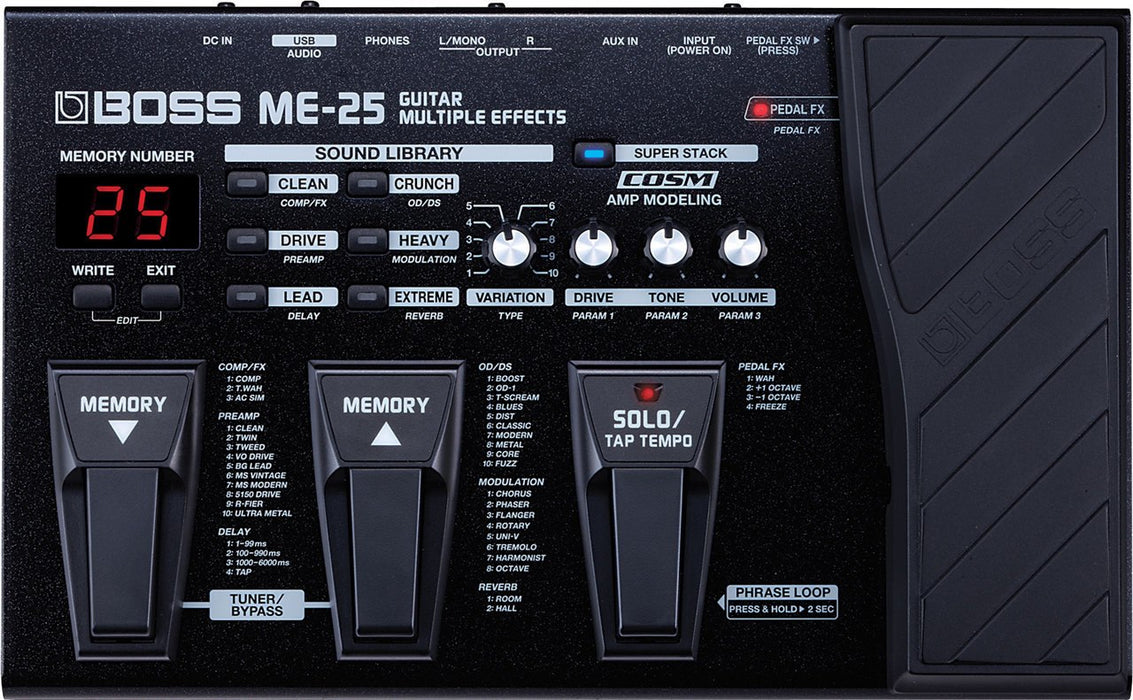 Boss ME25 Guitar Multiple Effects Processor
