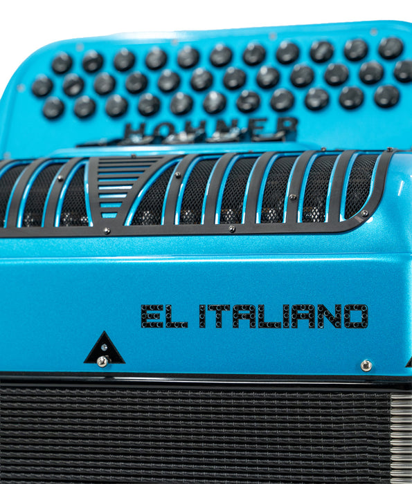 Hohner Anacleto El Italiano III 5 Switch FBbEB Compact Accordion - Blue