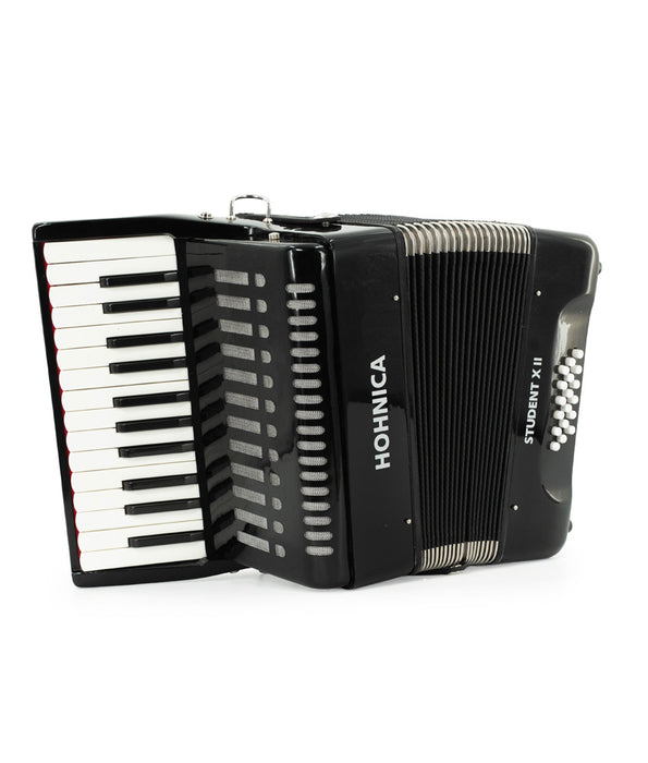 Pre-Owned Hohnica Student X II 18 Bass Piano Accordion - Black | Used