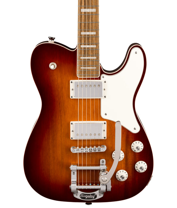 Squier Paranormal Troublemaker Telecaster Deluxe Bigsby Electric Guitar - Honey Sunburst | New