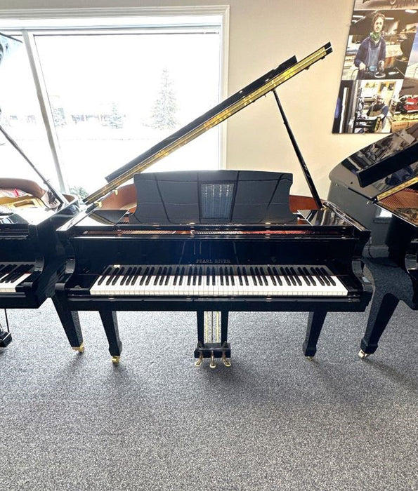Pearl River GP-150 Player Grand Piano | QRS Player System | Polished Ebony | Serial No. 2709941 | Used