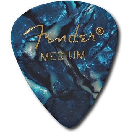 Fender 351 Shape Premium Picks for Guitars Medium 12 Count, Ocean Turquoise