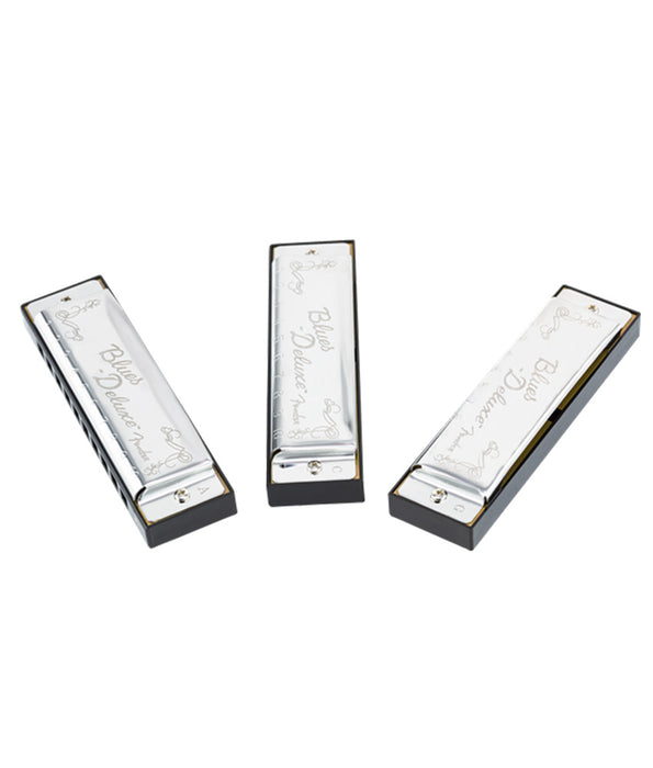 Fender Blues Deluxe Harmonicas - 3 Pack with Case | New
