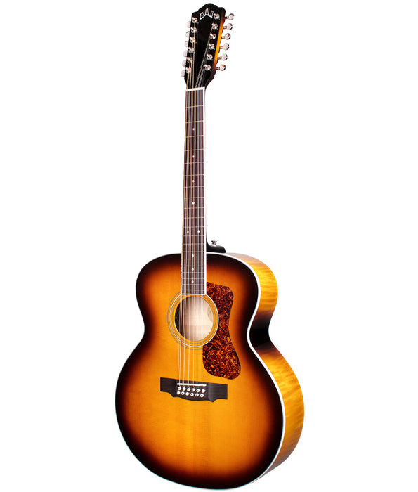 Guild F-2512E Deluxe, 12-String Acoustic-Electric Guitar - Antique Sunburst Gloss