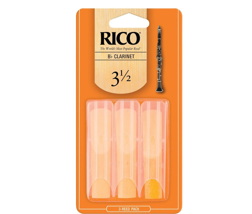 Rico by D'Addario #3.5 Bb Clarinet Reeds - 3 pack
