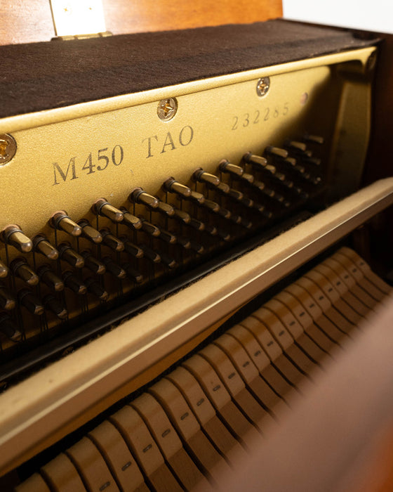 1979 Yamaha M450 TAO Upright Piano | Satin Oak | 44.5" | Used