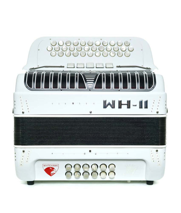 Hohner Anacleto WH-II White Hawk II 5-Switch FBE Accordion - Matte White