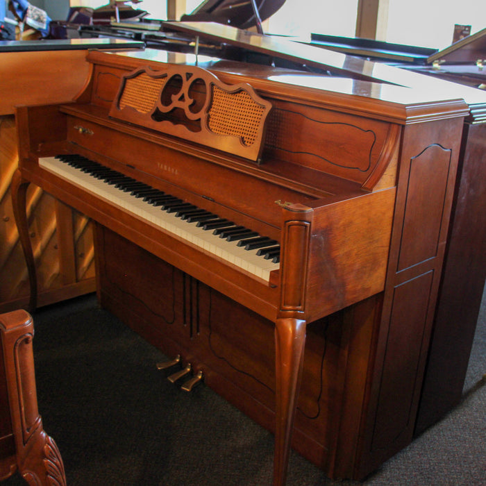 Yamaha M405 Upright Furniture Console Piano | Cherry Finish