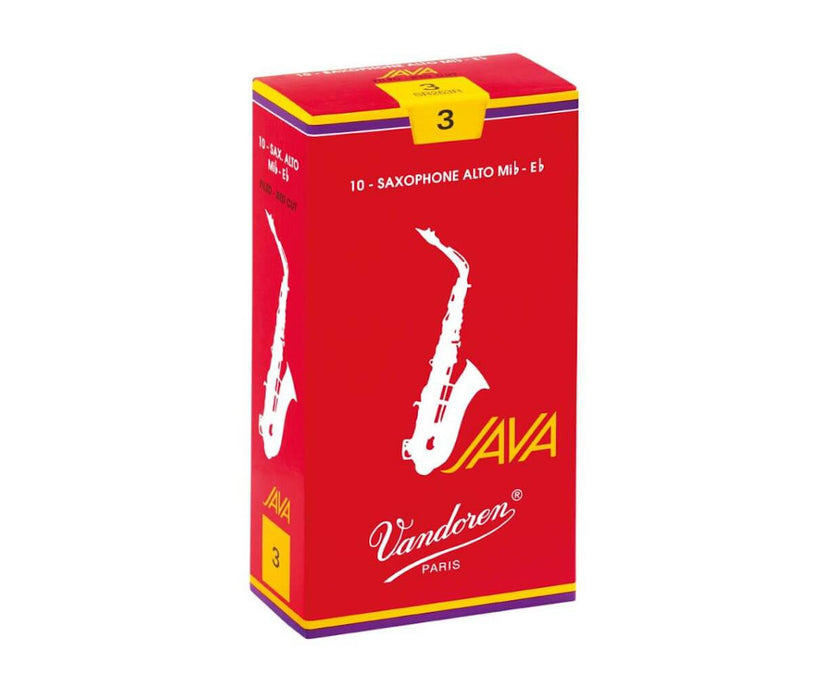 Vandoren #3 Alto Sax Reeds Java Red Box 10 pack