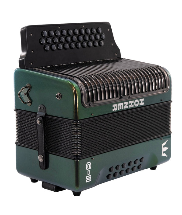 Pre-Owned Hohner CII GTG Diatonic Accordion - Green to Gold | Used