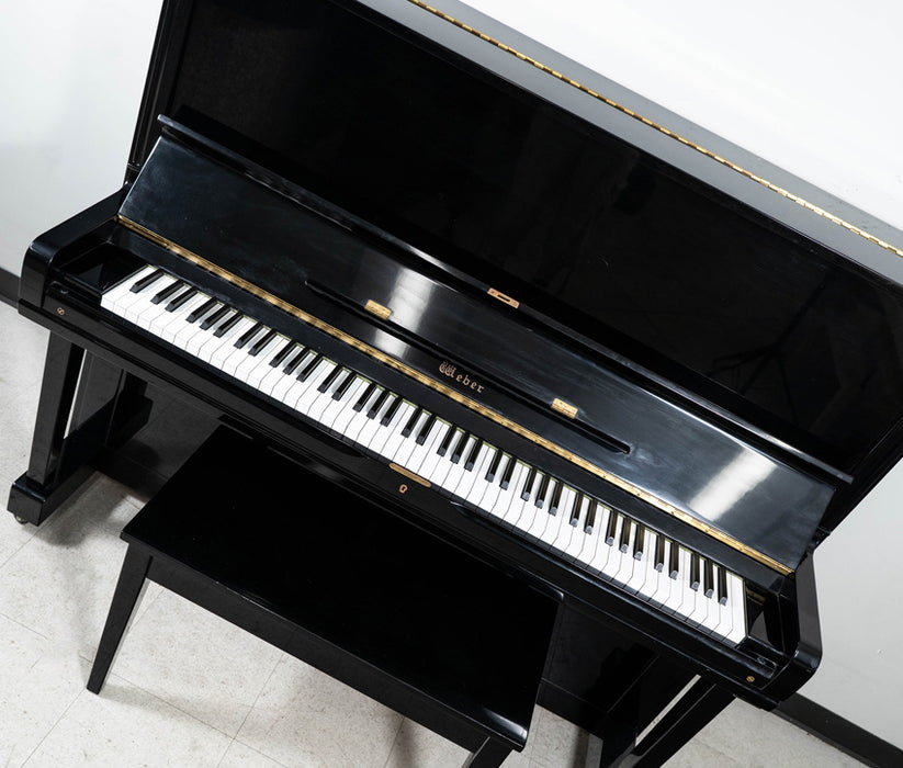 1998 Weber W53 Upright Piano in Polished Ebony | Serial No. 2382717 | Used