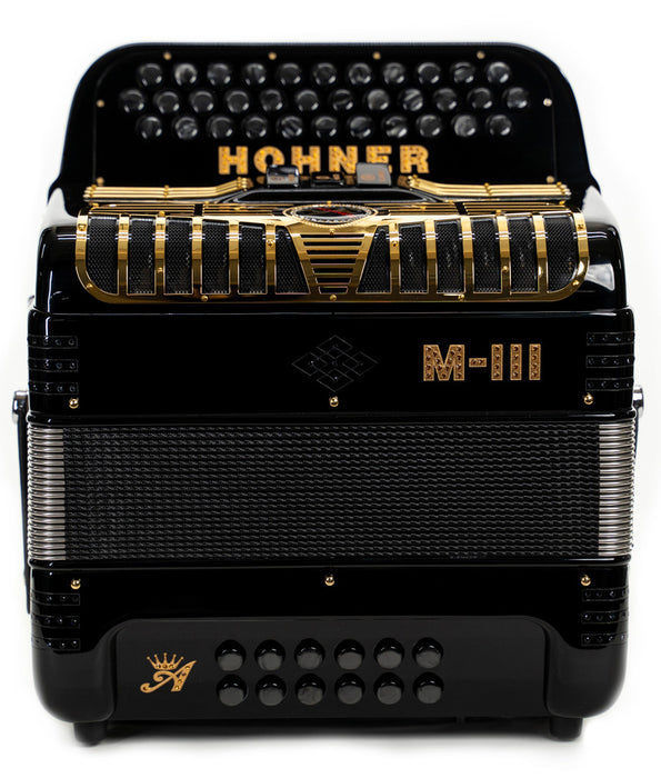 Pre-Owned Hohner Anacleto MARK III 3 Switch Compact Accordion E Key - Black | Used