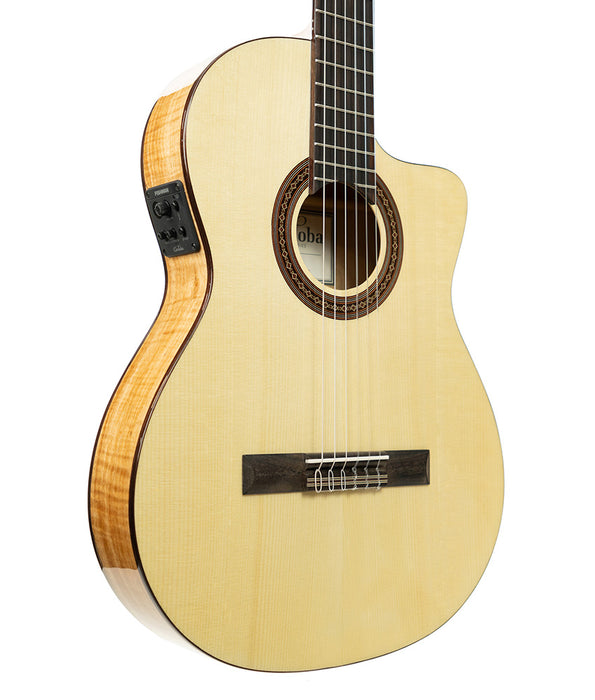 Cordoba C5-CET Limited Spalted Maple Nylon String Acoustic-Electric Guitar