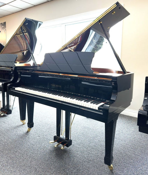 Pearl River GP-150 Player Grand Piano | QRS Player System | Polished Ebony | Serial No. 2709941 | Used