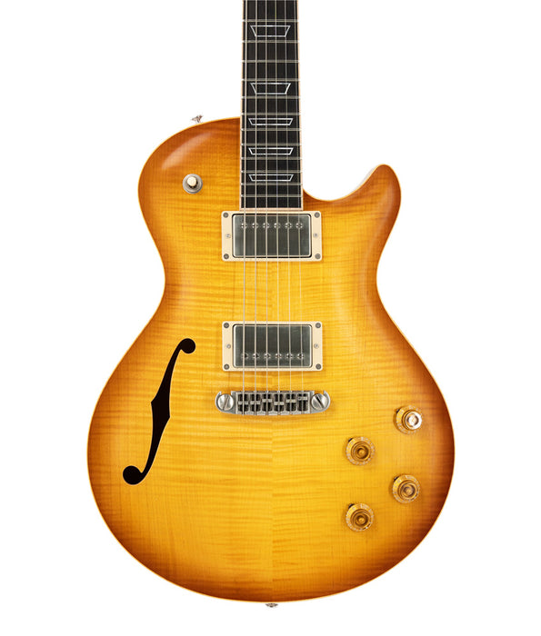 Patrick James Eggle Macon Single Cut Semi-Hollow Electric Guitar - Faded Gold Burst